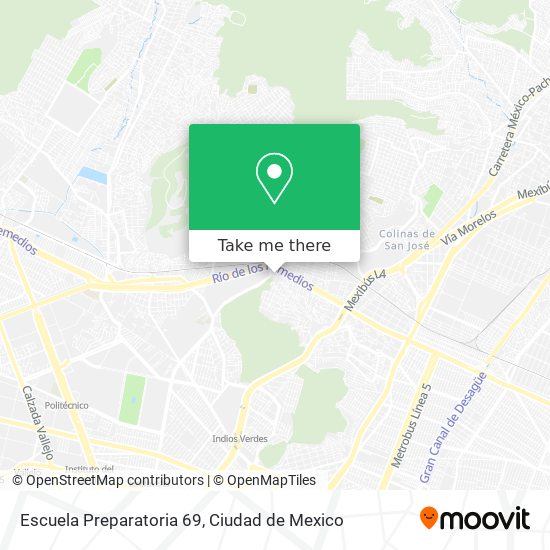 Escuela Preparatoria 69 map