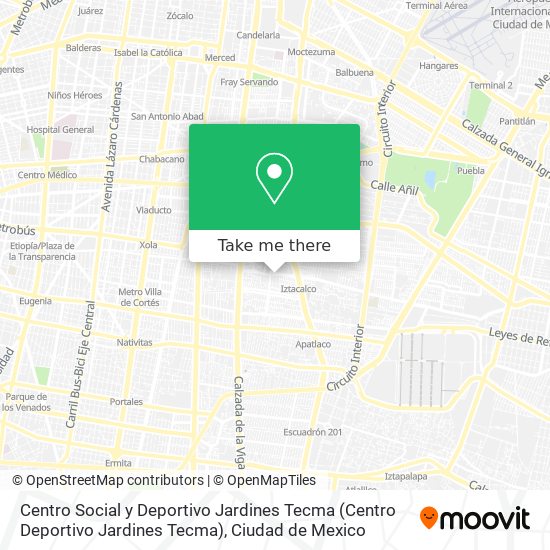 Mapa de Centro Social y Deportivo Jardines Tecma (Centro Deportivo Jardines Tecma)