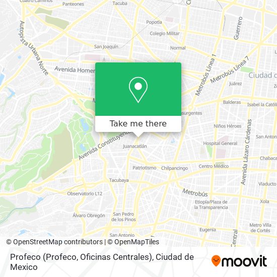 Profeco (Profeco, Oficinas Centrales) map