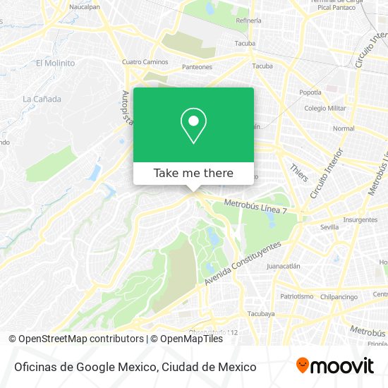 Mapa de Oficinas de Google Mexico