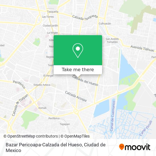 Bazar Pericoapa-Calzada del Hueso map