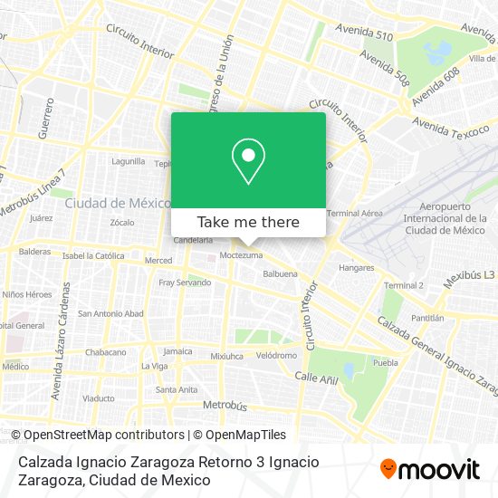 Calzada Ignacio Zaragoza Retorno 3 Ignacio Zaragoza map