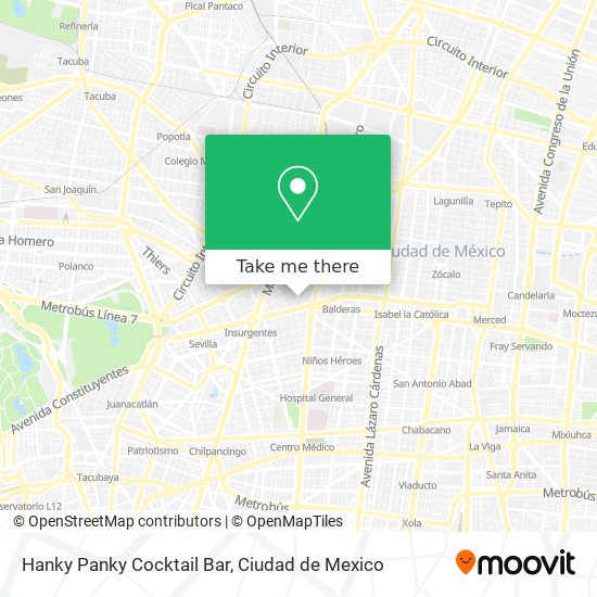 Hanky Panky Cocktail Bar map