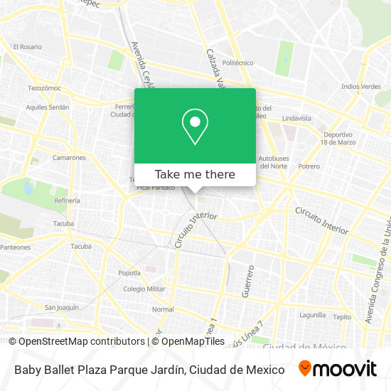 Baby Ballet Plaza Parque Jardín map