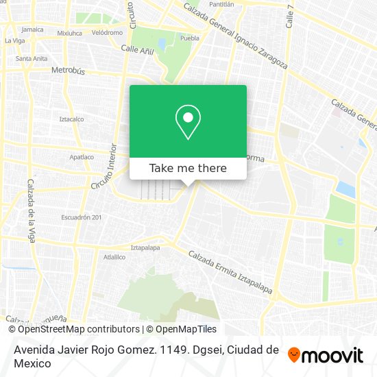 Avenida Javier Rojo Gomez. 1149. Dgsei map