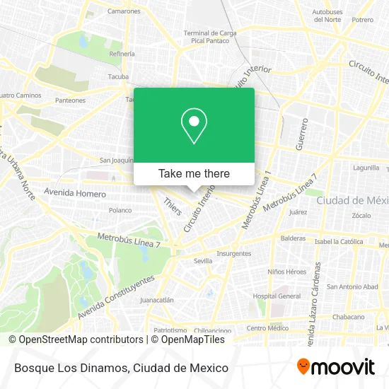 Bosque Los Dinamos map