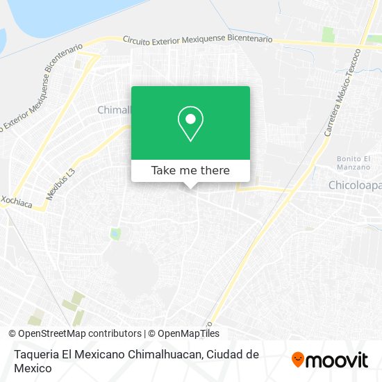 Taqueria El Mexicano Chimalhuacan map