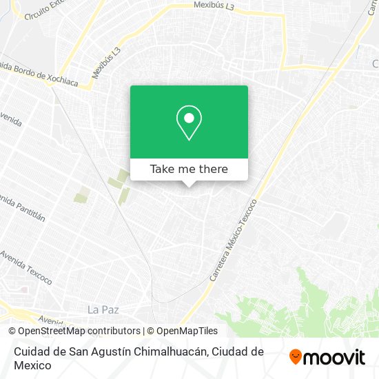 Mapa de Cuidad de San Agustín Chimalhuacán