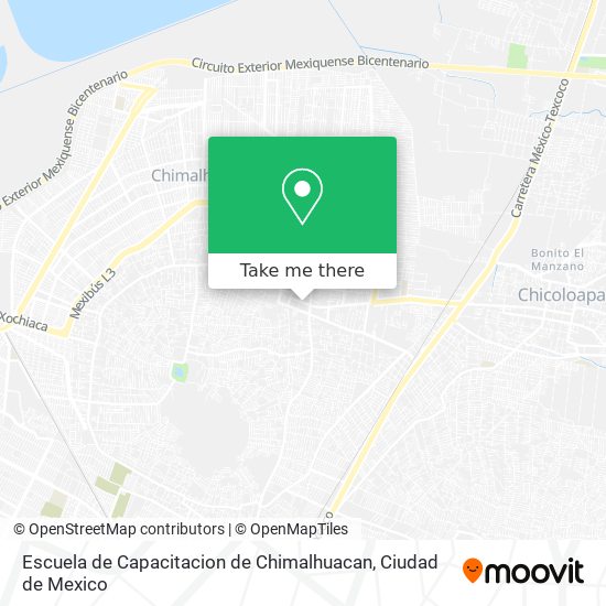 Mapa de Escuela de Capacitacion de Chimalhuacan