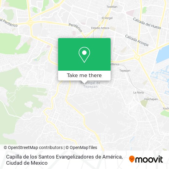 Capilla de los Santos Evangelizadores de América map