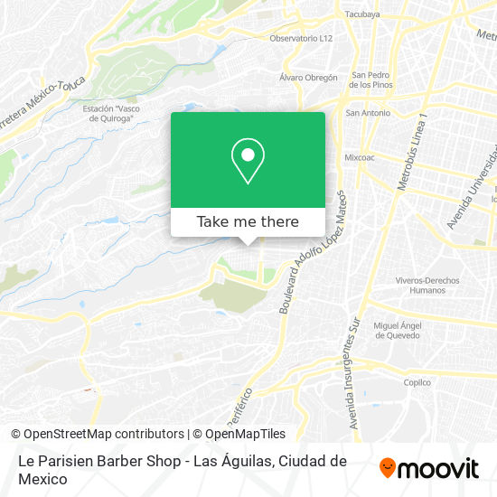 Le Parisien Barber Shop - Las Águilas map