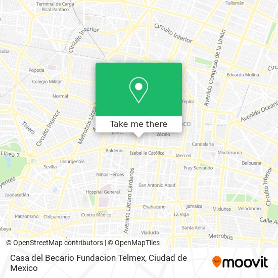 Casa del Becario Fundacion Telmex map
