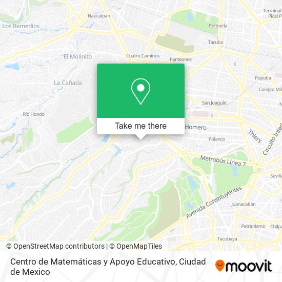 Mapa de Centro de Matemáticas y Apoyo Educativo