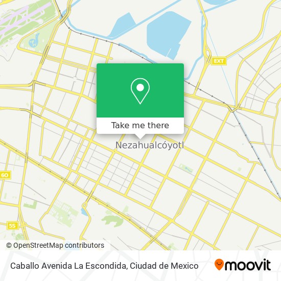 Mapa de Caballo Avenida La Escondida