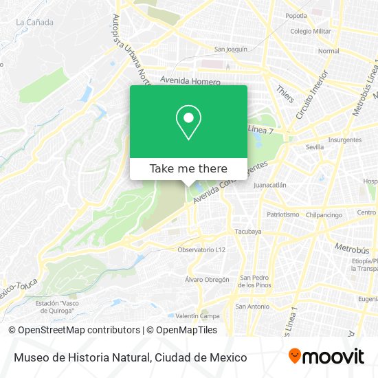 Mapa de Museo de Historia Natural