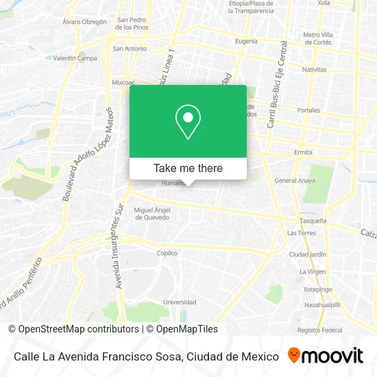 Mapa de Calle La Avenida Francisco Sosa