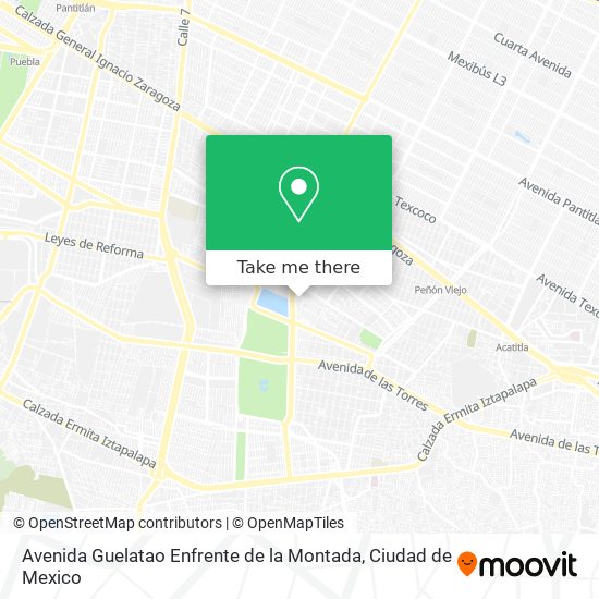 Avenida Guelatao Enfrente de la Montada map