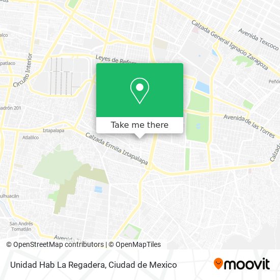 Unidad Hab La Regadera map