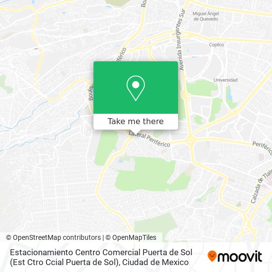 Estacionamiento Centro Comercial Puerta de Sol (Est Ctro Ccial Puerta de Sol) map