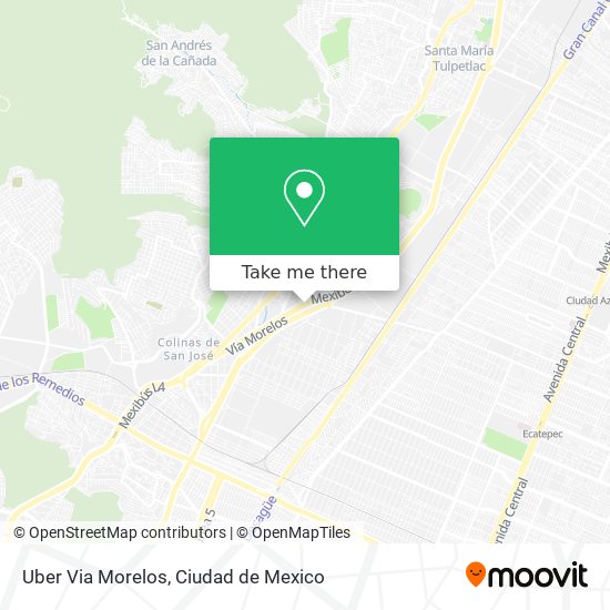 Uber Via Morelos map