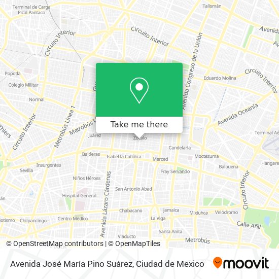 Avenida José María Pino Suárez map