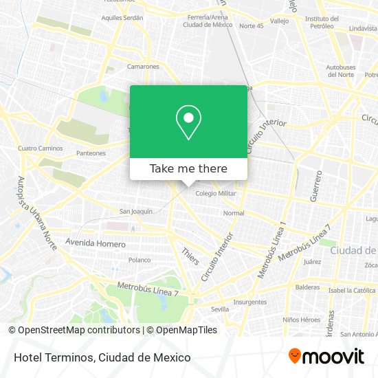 Hotel Terminos map