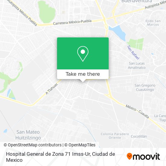 Mapa de Hospital General de Zona 71 Imss-Ur