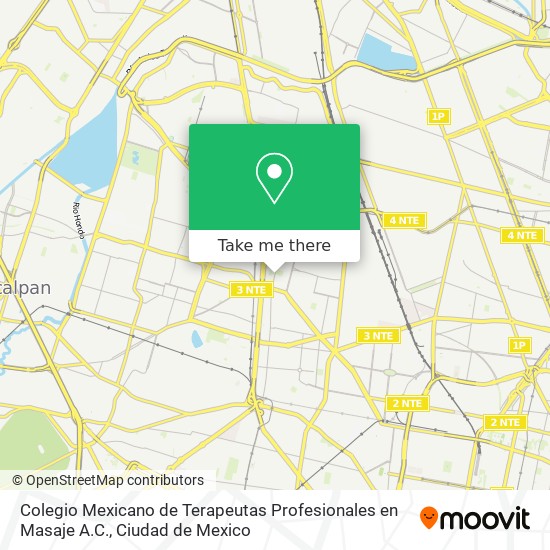 Mapa de Colegio Mexicano de Terapeutas Profesionales en Masaje A.C.