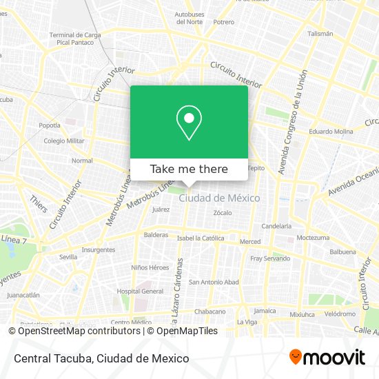 Central Tacuba map