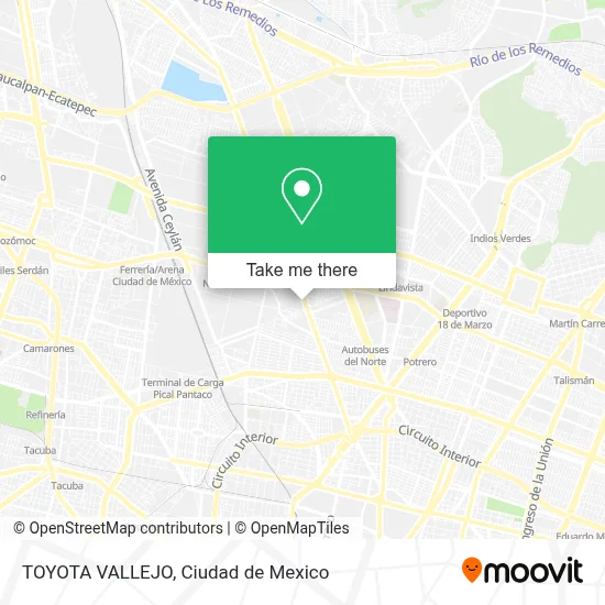 TOYOTA VALLEJO map