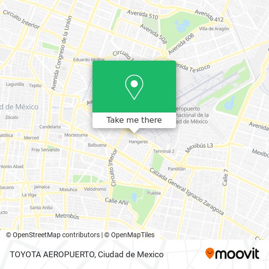 TOYOTA AEROPUERTO map