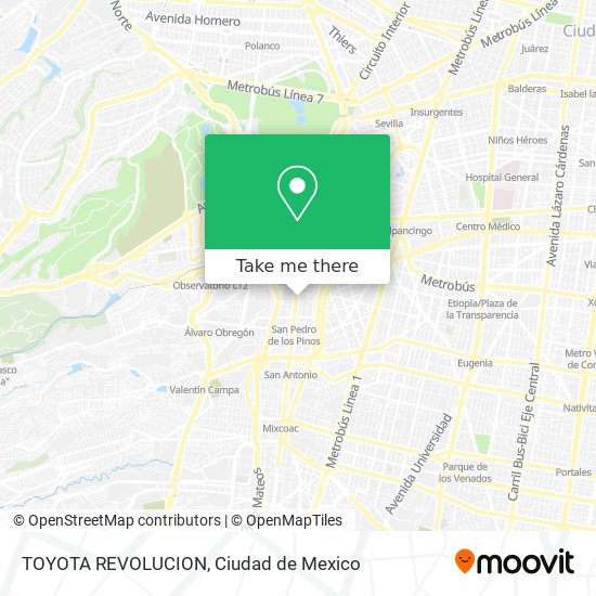 Mapa de TOYOTA REVOLUCION