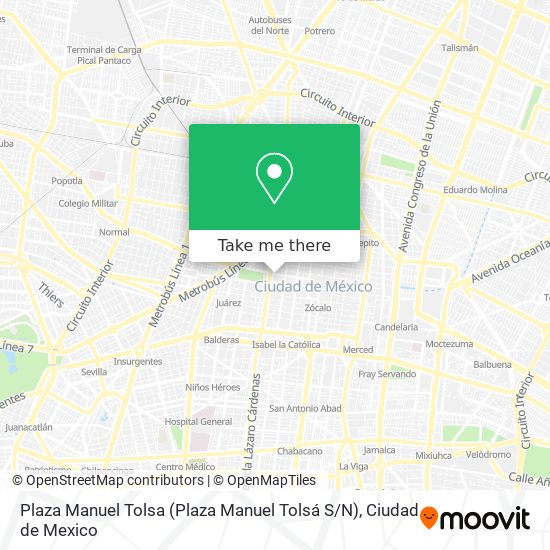 Plaza Manuel Tolsa (Plaza Manuel Tolsá S / N) map