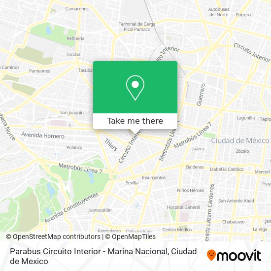 Parabus Circuito Interior - Marina Nacional map