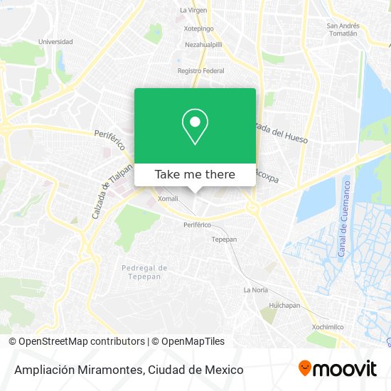 Ampliación Miramontes map