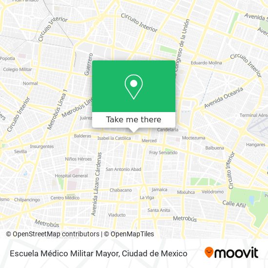 Escuela Médico Militar Mayor map