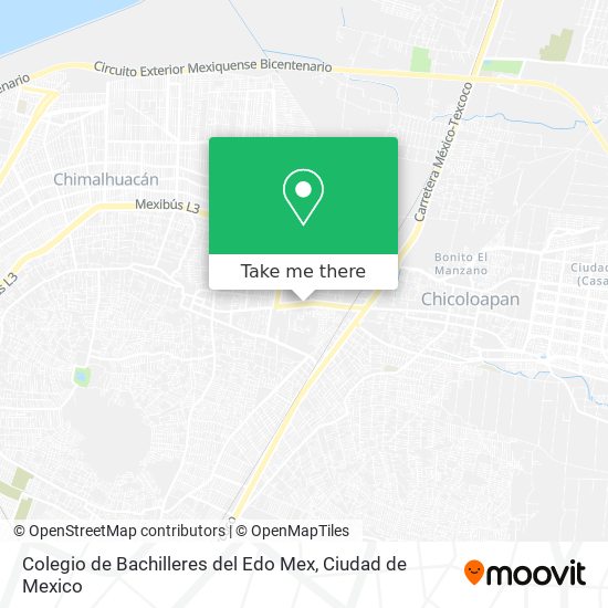 Colegio de Bachilleres del Edo Mex map