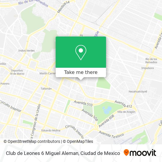Mapa de Club de Leones 6 Miguel Aleman