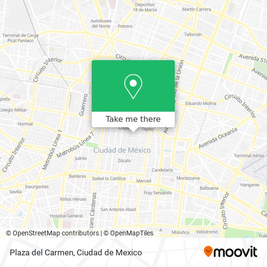 Plaza del Carmen map