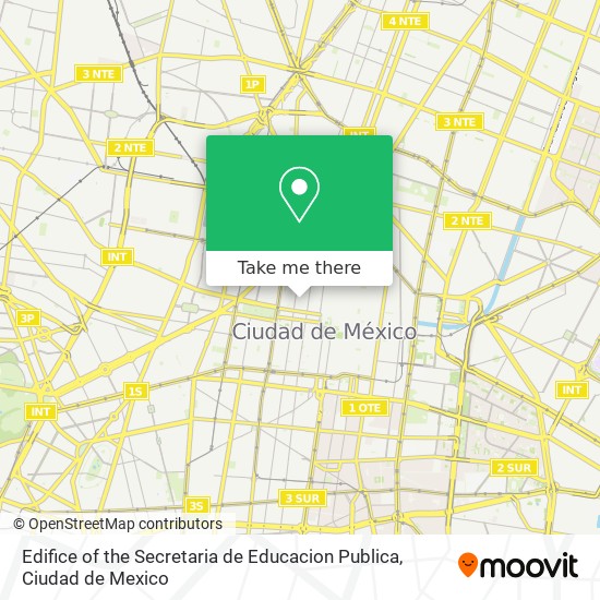 Edifice of the Secretaria de Educacion Publica map