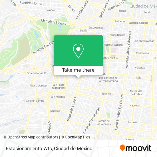Estacionamiento Wtc map