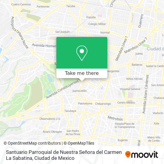 Mapa de Santuario Parroquial de Nuestra Señora del Carmen La Sabatina