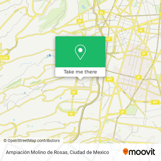 Ampiación Molino de Rosas map