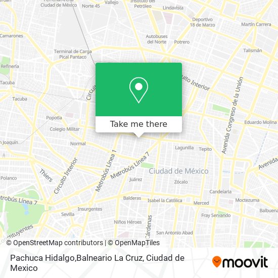 Pachuca Hidalgo,Balneario La Cruz map