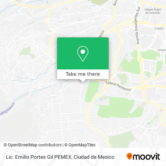 Mapa de Lic. Emilio Portes Gil PEMEX