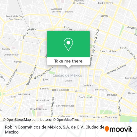 Mapa de Roblin Cosméticos de México, S.A. de C.V.