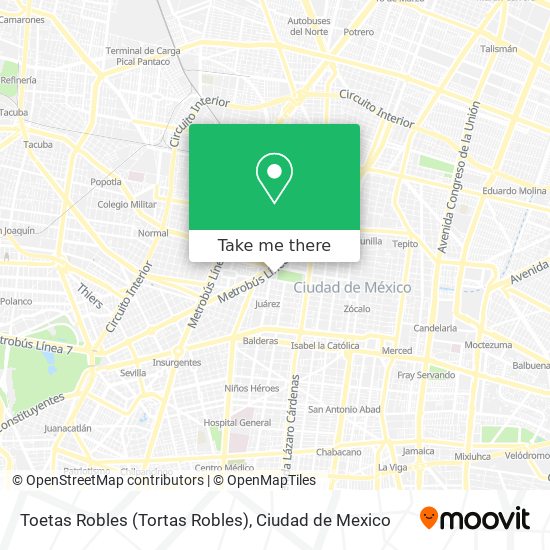 Toetas Robles (Tortas Robles) map