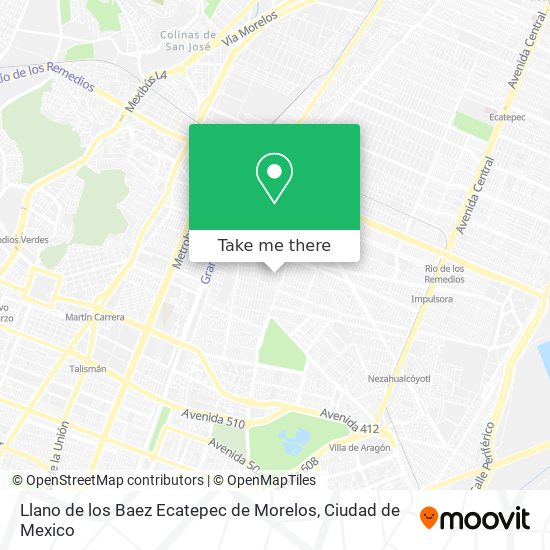Llano de los Baez Ecatepec de Morelos map