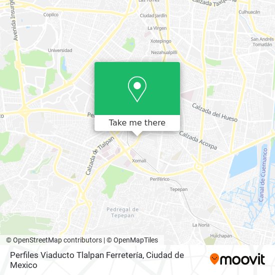 Mapa de Perfiles Viaducto Tlalpan Ferretería