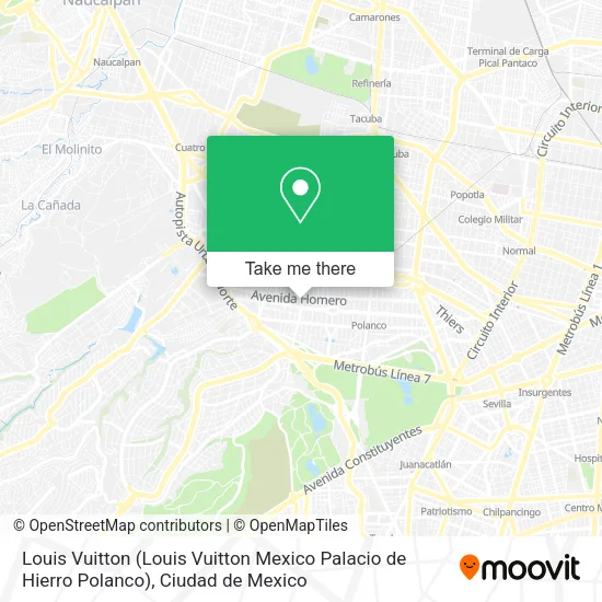 Louis Vuitton (Louis Vuitton Mexico Palacio de Hierro Polanco) map